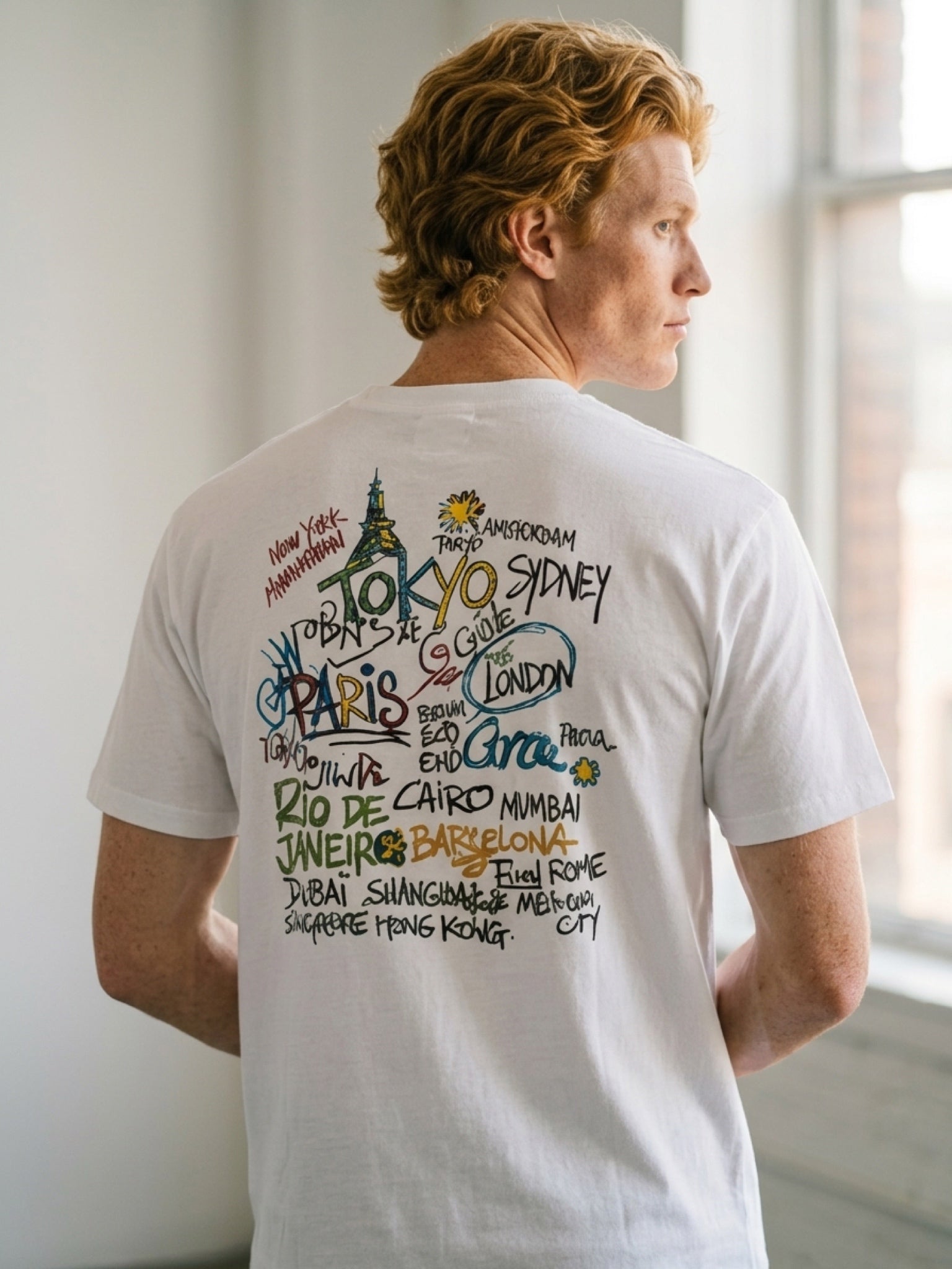T-shirt with Country Name Print