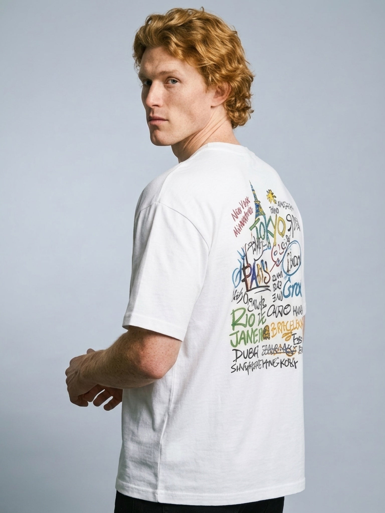 T-shirt with Country Name Print