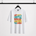 [MilkTee] "Let Your Hustle Speak" Retro Chunky Font loose fitting Graphic Tee