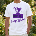 「Happy Wife Happy Life 1」Logo Print